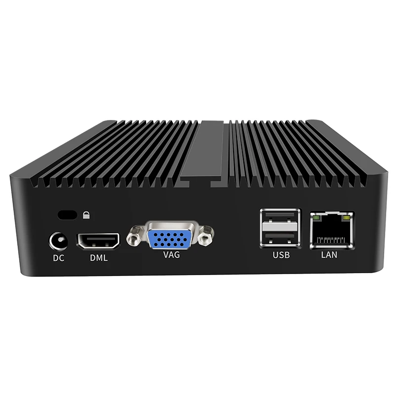 Cheap J1900 Mini PC Quad Core Barebone Fanless Computer