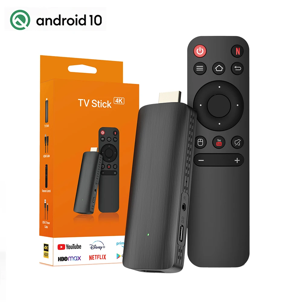 Elebao D6 Android TV Stick H313 Type C 4K UHD 2.4/5.8G WiFi Android 10 H.265 Smart Sticks Android TV Stick