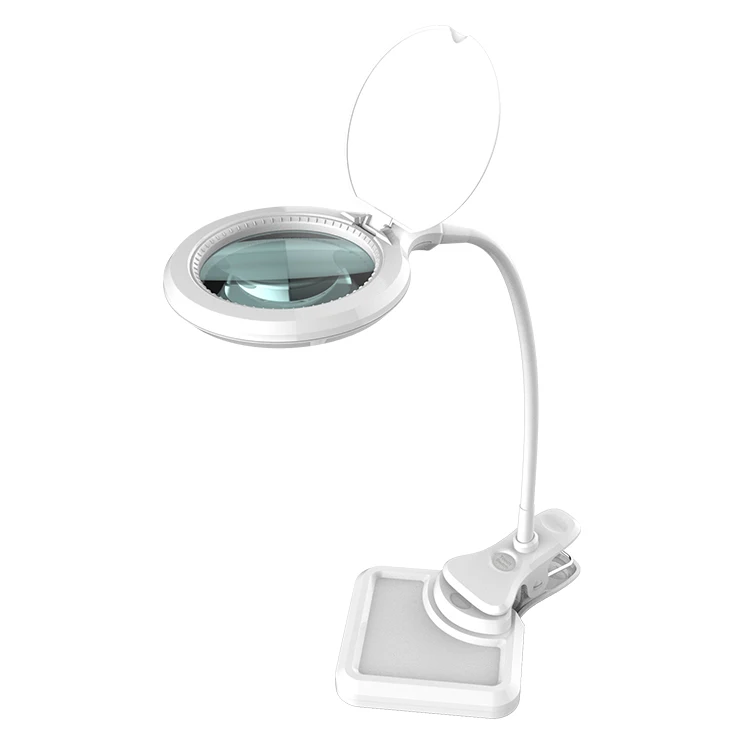 China Wholesale Flexible Desk Lamp 5x Magnifying For Beauty Nail Manicure Repairing Sewing Mending Knitting Desk Lamp