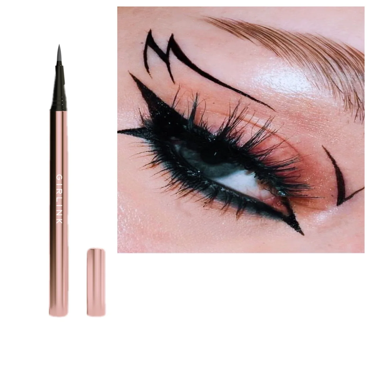 Popular beauty  eyelashes eyeliner private label packaging eyelashes liquid eyeliner
