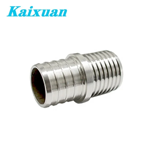 F1807 Stainless Steel 304 Crimp PEX Transition PB Pipe Fittings for Residential Plumbing, Radiant Heating, Portable Water
