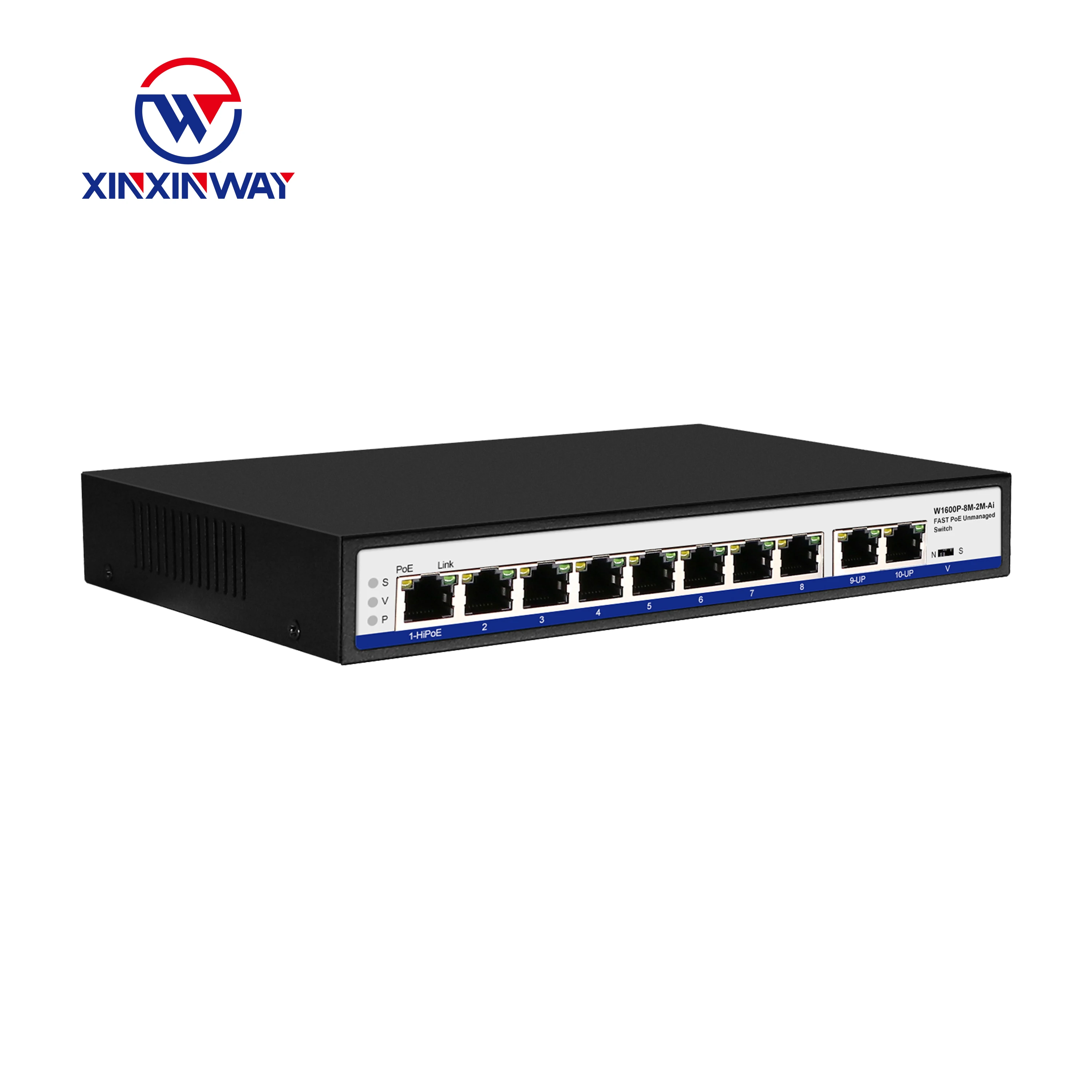  8 портов 100 м Поддержка VLAN 250 метров расстояние передачи POE AI сетевой коммутатор