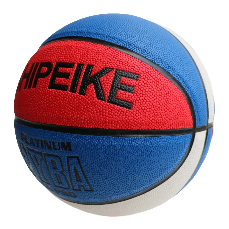 
Basketball SPK166 red blue white PU soft leather outdoor adult standard wear-resistant cement floor non-slip 