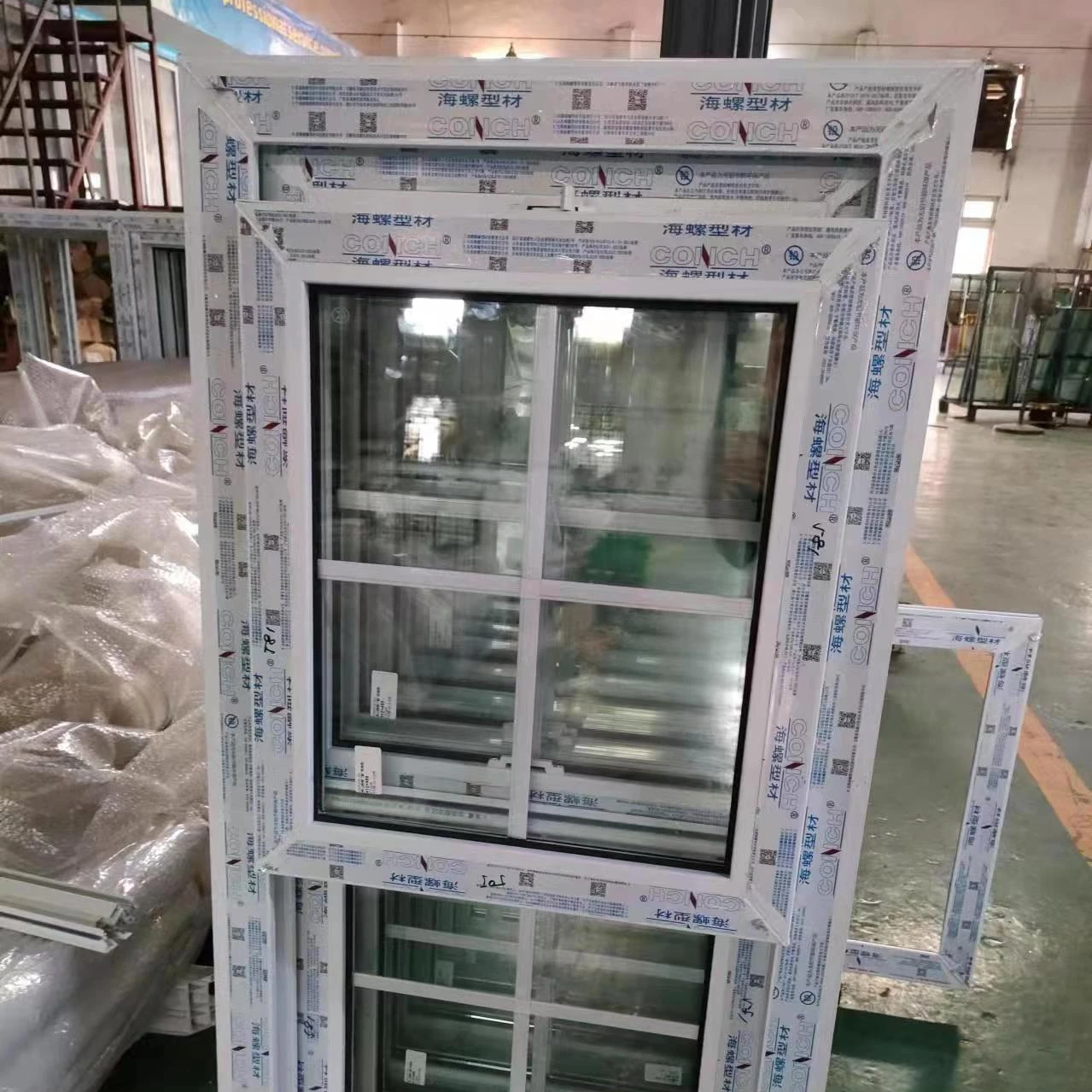 Modern house UPVC vertical Sliding Windows French style