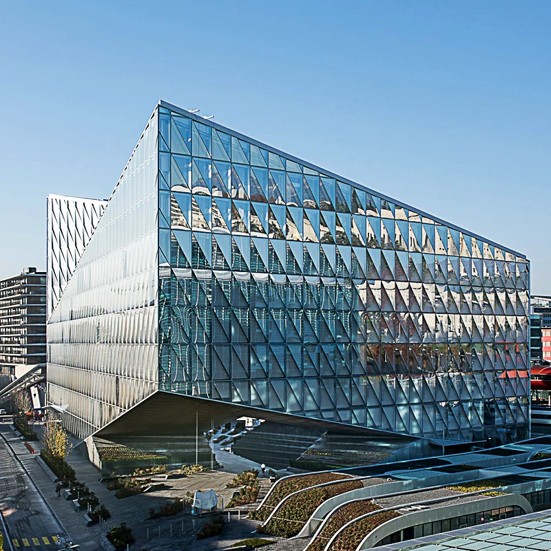 Double Glazing Frameless Facade Panels Exterior Curtain Wall Aluminum Stick Built Frame