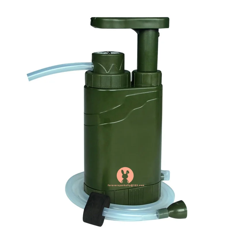 Lightweight Purification System Hand-Pump Portable Water Filter 4 Carbon 0.01 Micron Filter for Hiking Camping Water Filtration