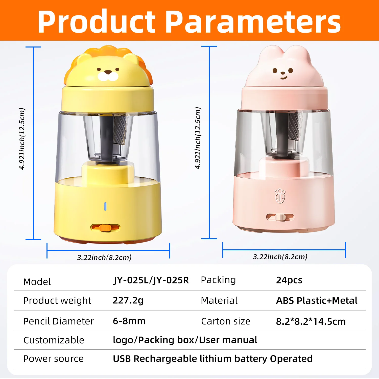 Pencil Sharpener School Supplies Automatic Pencil Sharpener Office Electric Pencil Sharpener for Kid