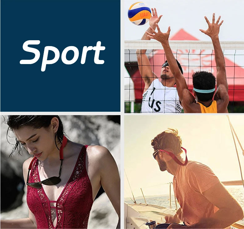 Logo custom Neoprene sports swimming floating cord glasses lanyard neck retainer strap eyeglass sunglasses chain strap