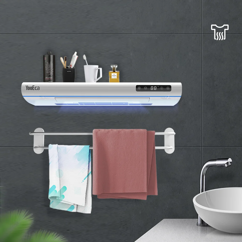 
New Arrival Bathroom Accessories UV Sanitizer Tuya WiFi Heated Bath Towel Rack 