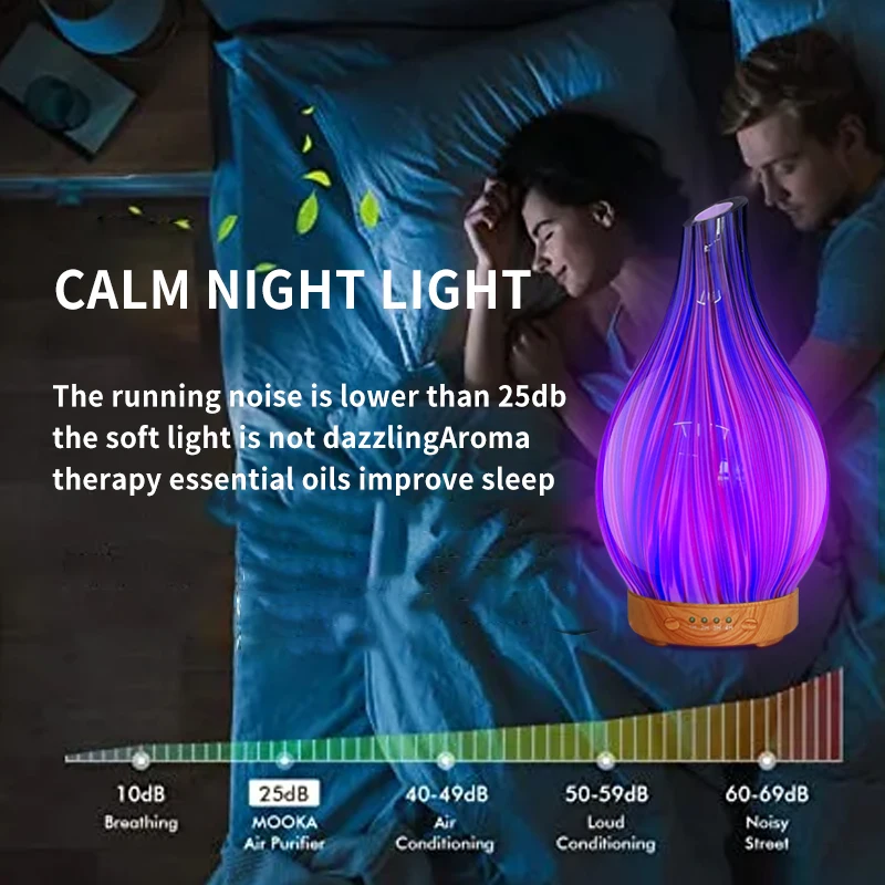 glass aroma diffuser Aromatic Essential Oil Diffuser Aroma Home Fragrance Diffuser Cold mist humidifier for Home Decoration