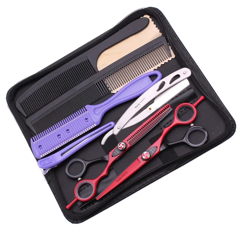 OEM Custom LOGO Professional Hair Cutting Scissors Set Home Hairdressing Scissors Kit