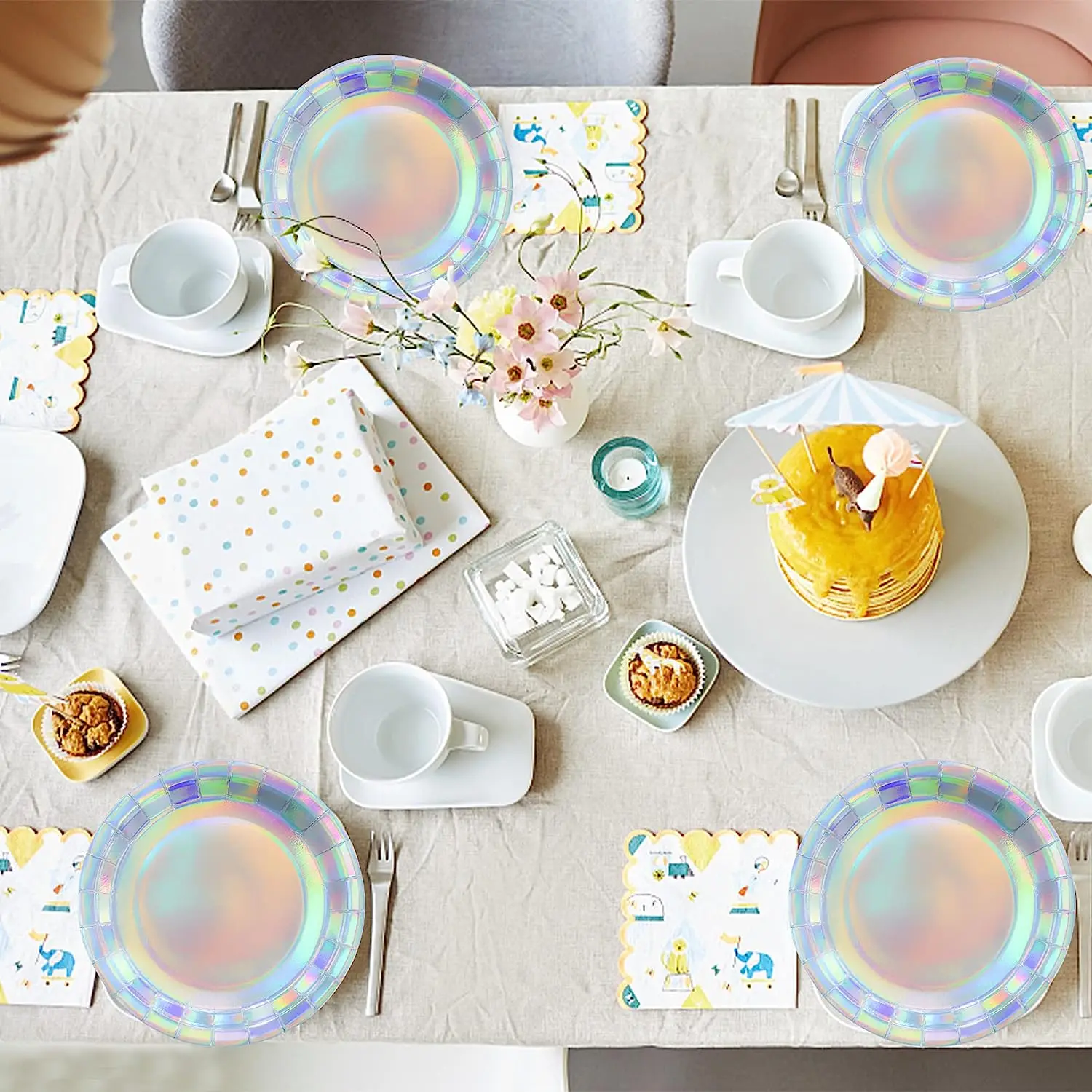 Disposable Paper Cups Paper Plate Disposable Plate Tableware Set Degradable ,Printed Paper Cups Custom