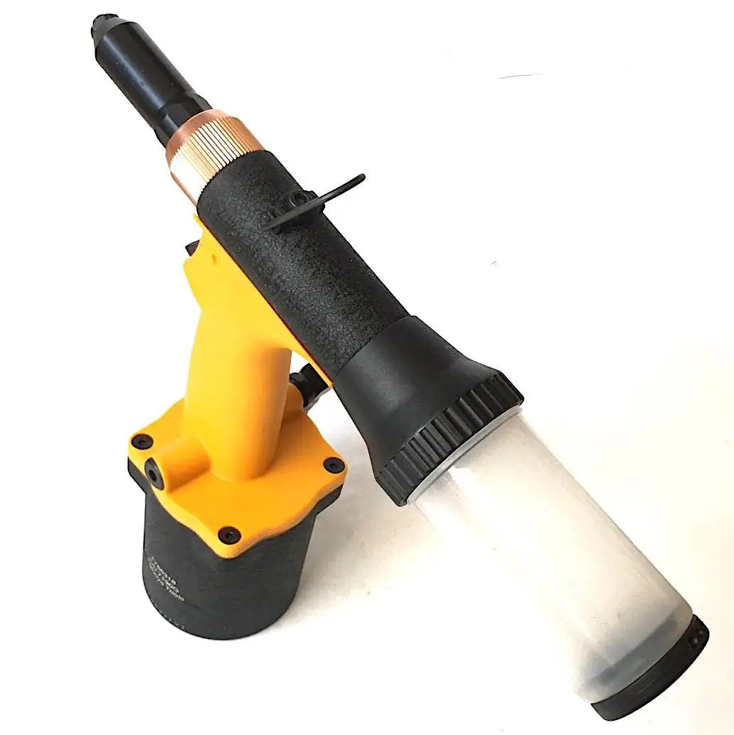 Huge time saver ! Heavy Duty Self-feeding pneumatic rivet hun for assembly team and professional mechanics