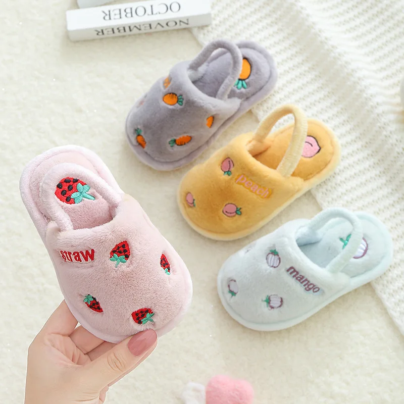 Beautiful Soft Baby Winter Warm slippers Kids Comfortable Indoor Shoes for Girls and Boys