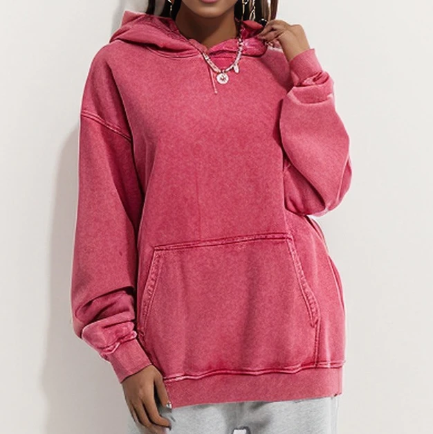 Plus Size 420gsm Heavyweight Custom Oversized Men Acid Wash Hoodies Vintage Plain Hoodies