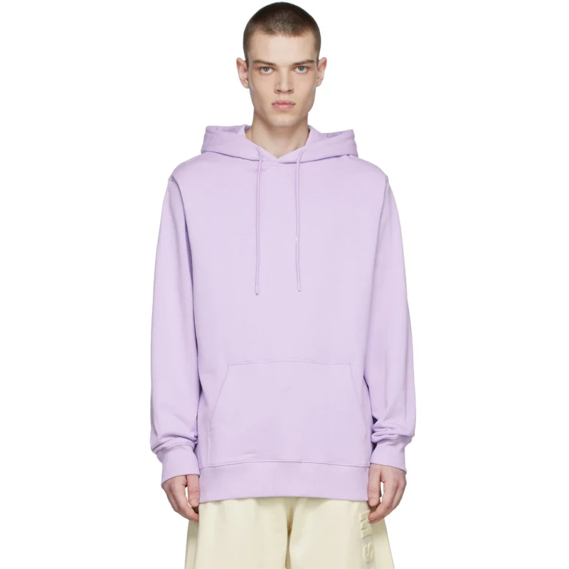 Private Brand Hip Hop Men Oversized Hoodie Heavyweight Men Purple Hoodie
