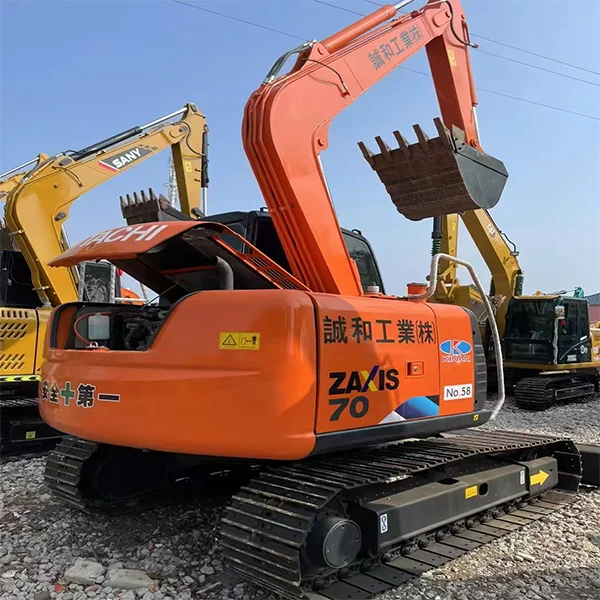 Japan imported second-hand 7 tons of small excavator Isuzu engine Kawasaki hydraulic pump Hitachi ZX70 Hitachi ZX60