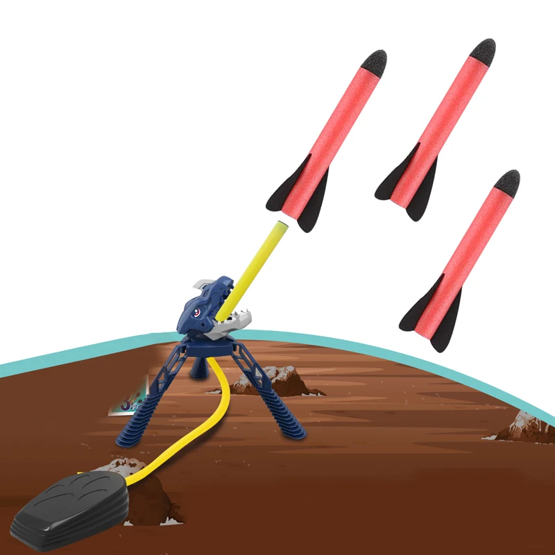 Children eva toy rocket launcher shoots up sky rocket HN942425