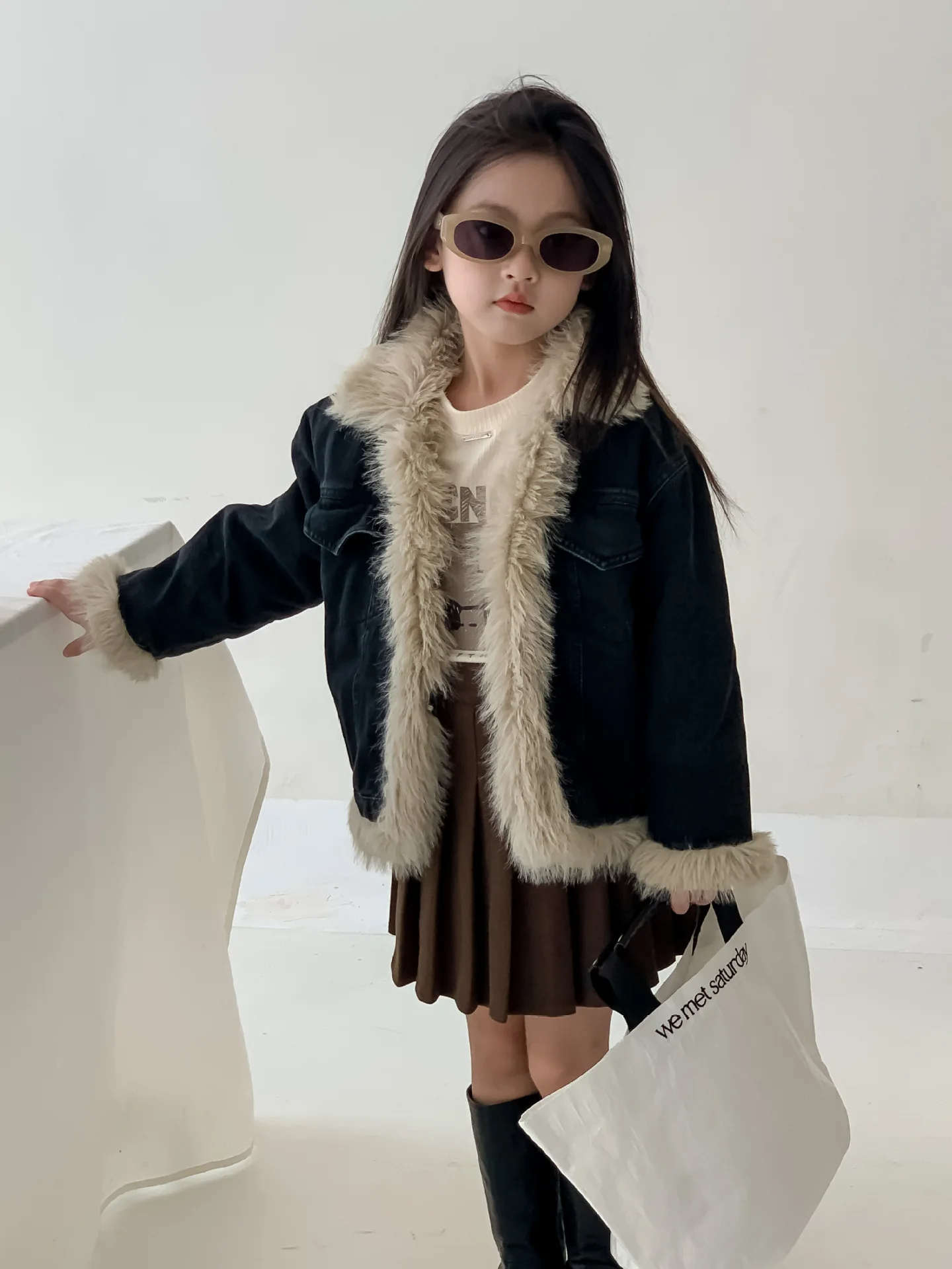 Winter Children Clothing thickened warm lamb Plush casual for Girls Long Sleeve Jacket Kids Girl Coats