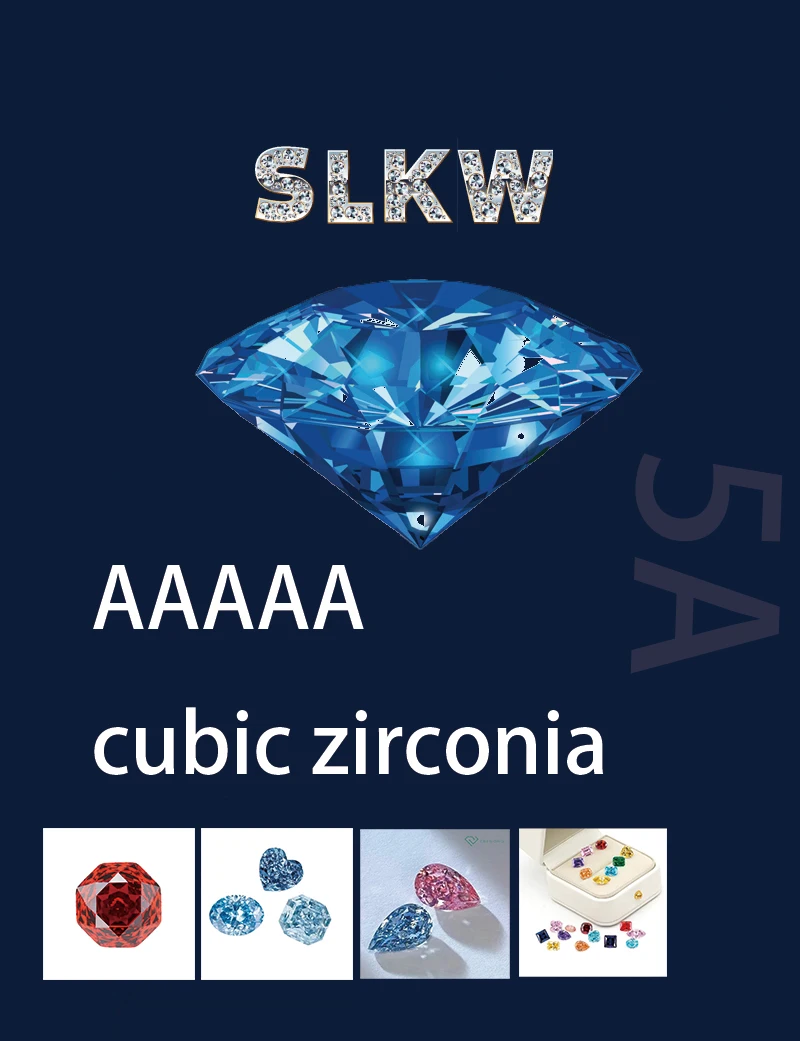 Ювелирные изделия SLKW лидер продаж кубический цирконий (CZ) камень белый синий черный розовый зеленый красный аметист цвета диаметр отверстия 1 мм блестящий разрез