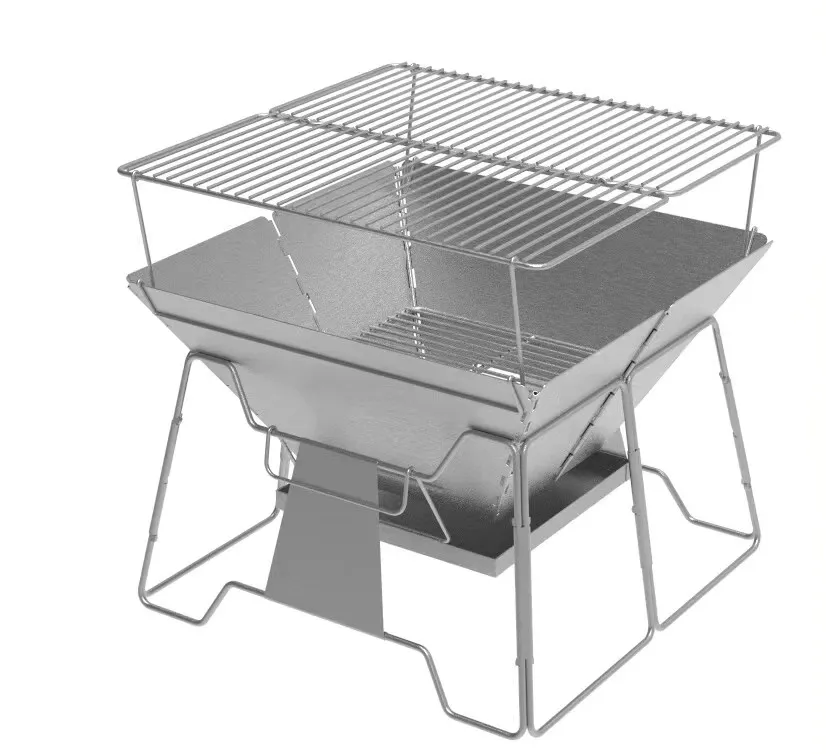 Morden Luxury Four Corners SUS201 Bbq Grills Outdoor Folding Portable Camping Grills