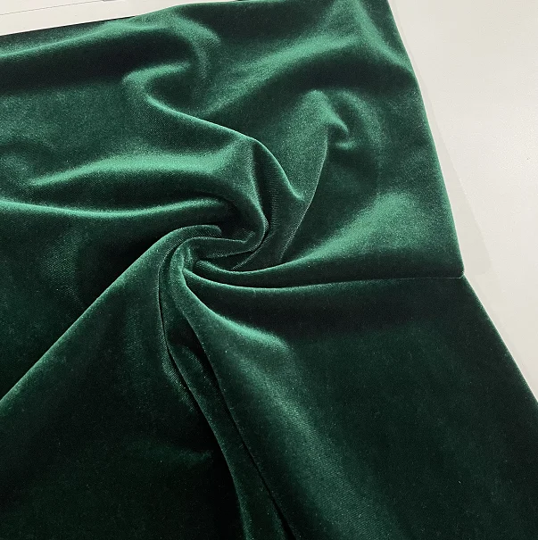 Бархатная ткань из полиэстера и спандекса, корейский бархат для платья, основовязаная ткань для одежды