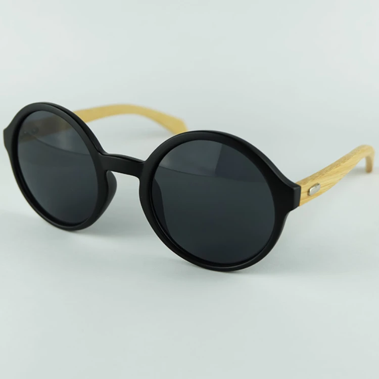 Bamboo Sunglasses Cool Round Frame lentes de sol Hand Made Natural Wood Sun Glasses custom eyeglasses