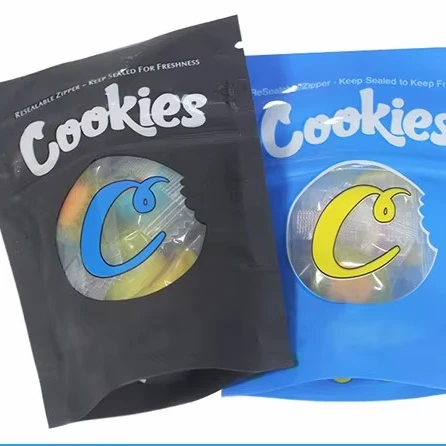 Custom Aluminum Foil Smell Proof Bag Clear Window Plastic Empty Tobacco Pouch Zipper Bag for Tobacco Leaf Packaging