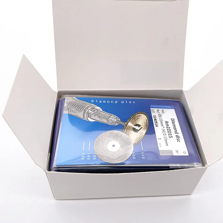 AM22D15 0.15mm extra thin double side full coated extra fine dental lab polishing grinding separating cutting diamond discs