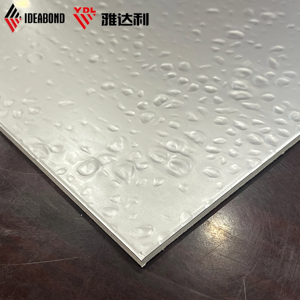 paint coating decoration wall embossed 3D panel aluminum composite panel  orange skin surface