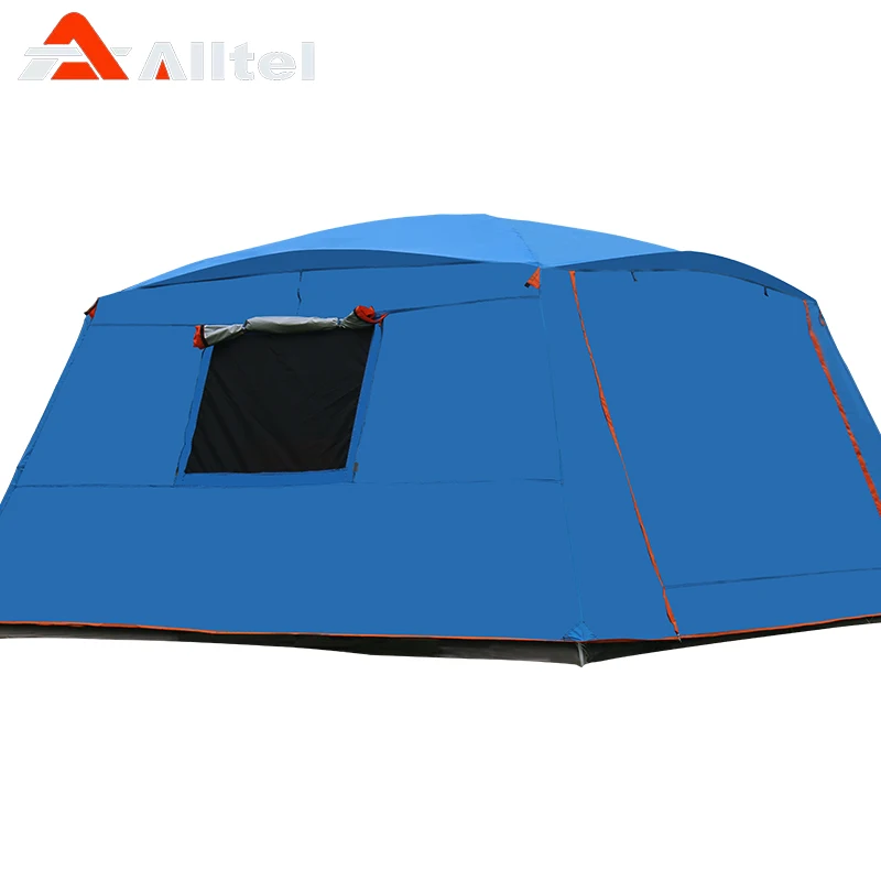 L365 * W365 H220cm оптовая продажа комаров площадь двухслойные семейная палатка 6-8 местная Кемпинг семейный тент-шатер