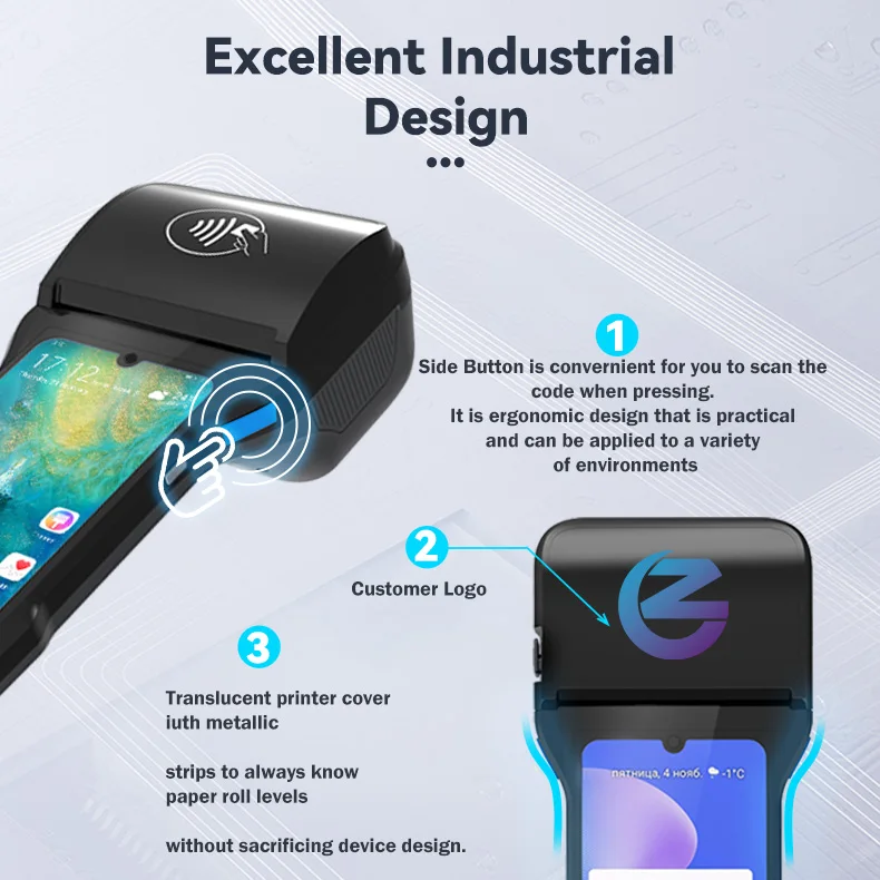 Wholesale Cheap Price Z93 6.26 Inch 4G Loyverse Pos Systems Handheld Android 12 Pos Tablet Cashier Pos Machine with NFC