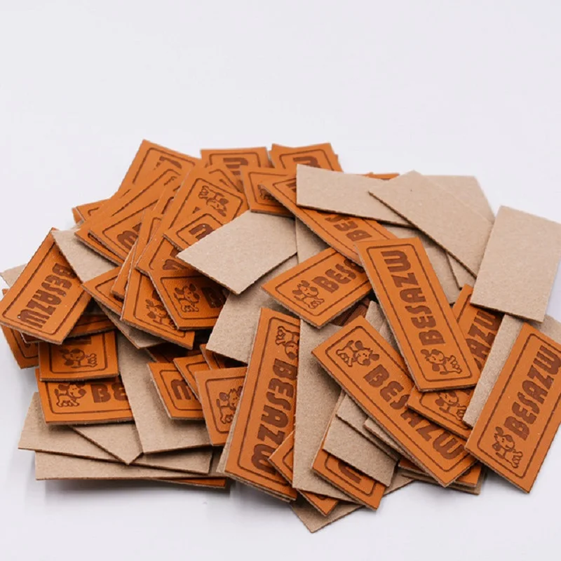 2022 Fashion custom adhesive skillful manufacture plate pu leather label