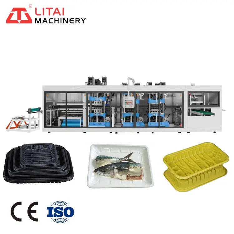 New Custom made Fully Automatic Fast Speed PP Sheet Manual Servo Drive System Thermoforming Machine China