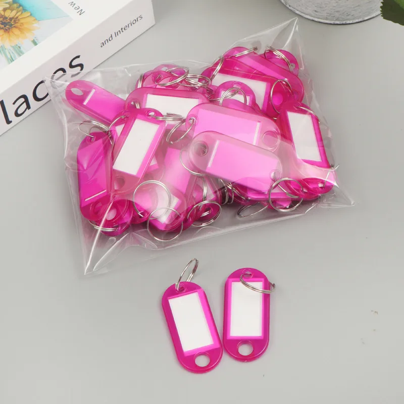 Wholesale Colorful Name Badge Card Motel Keychain Hotel Plastic Motel Key Chain Keyring Personalized Luggage Tags Note Label