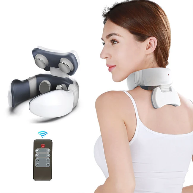 Oem Neck Massage 4 Head Masajeador de cuello Wireless Portable Massage