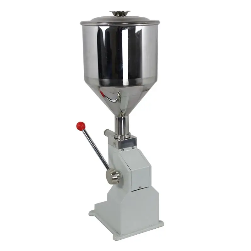 Manual machine for filling machine cream/paste, machine for filling liquid for ice cream, cosmetic, ointment