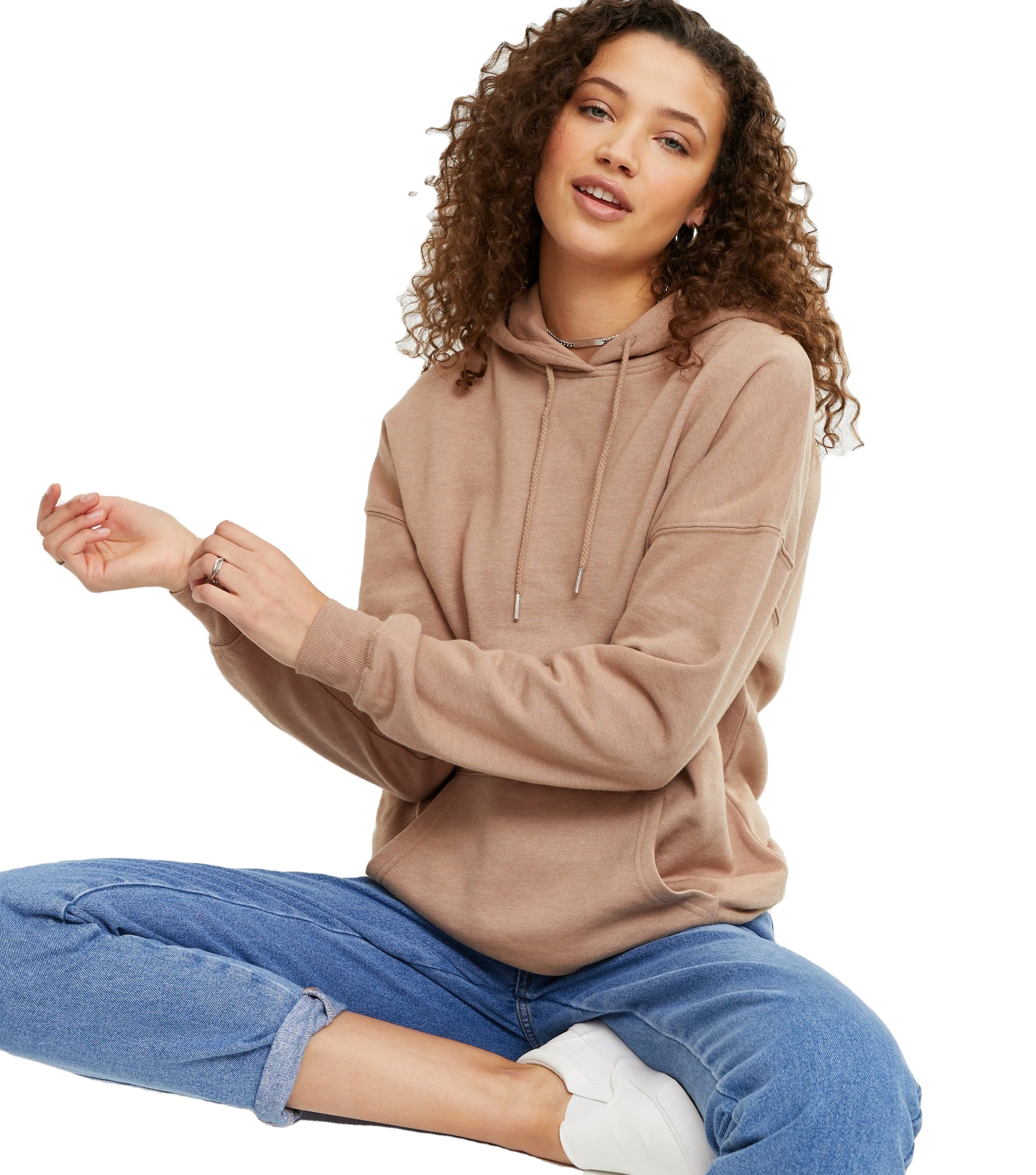 
Высокая светло-коричневая Толстовка большого размера с логотипом на заказ, очень мягкие качественные толстовки из ткани, Толстовка для девочек 