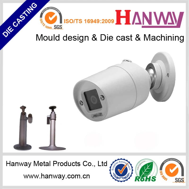 Hanway OEM High Pressure Aluminum Die Casting services Cctv Camera Housing outdoor camera housing