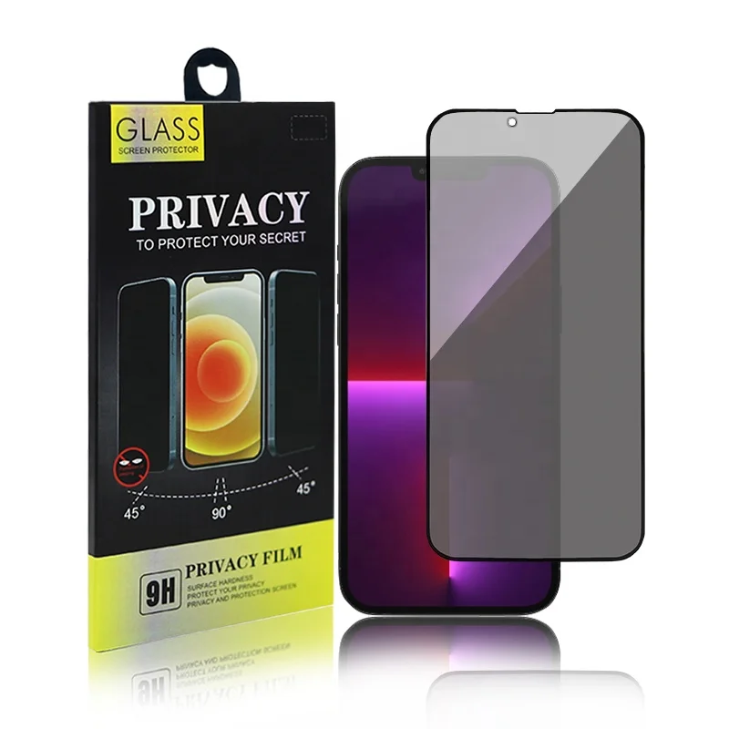 Factory Price Compatible for iPhone X/XR/XS/XS Max 9D 9H Anti-Spy Silk-print Full Cover Privacy Tempered Glass Screen Protectors