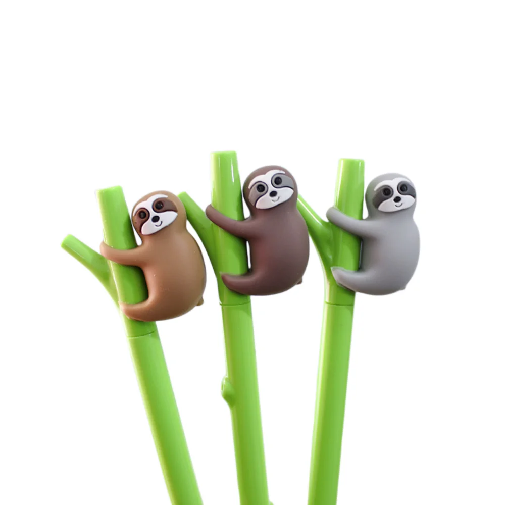 Bestom Kawaii милые пластиковые Ленивцы на дереве офисные шариковые гелевые ручки принадлежности для студентов