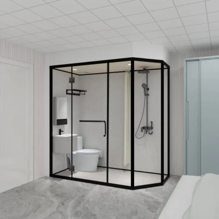 Portable Modular All In One Bathroom Unit Shower Square Shower Cabin Showers With Toilet Prefab Bathroom