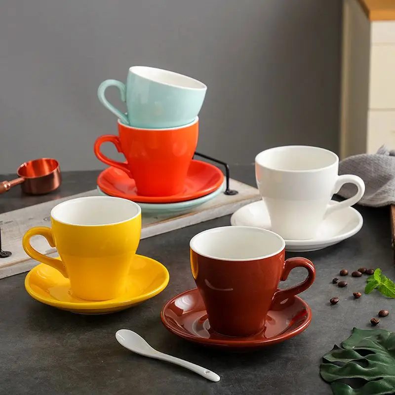 Custom Logo Ceramic coffee cup design high-end exquisite gift box cup and saucer set English afternoon tea set