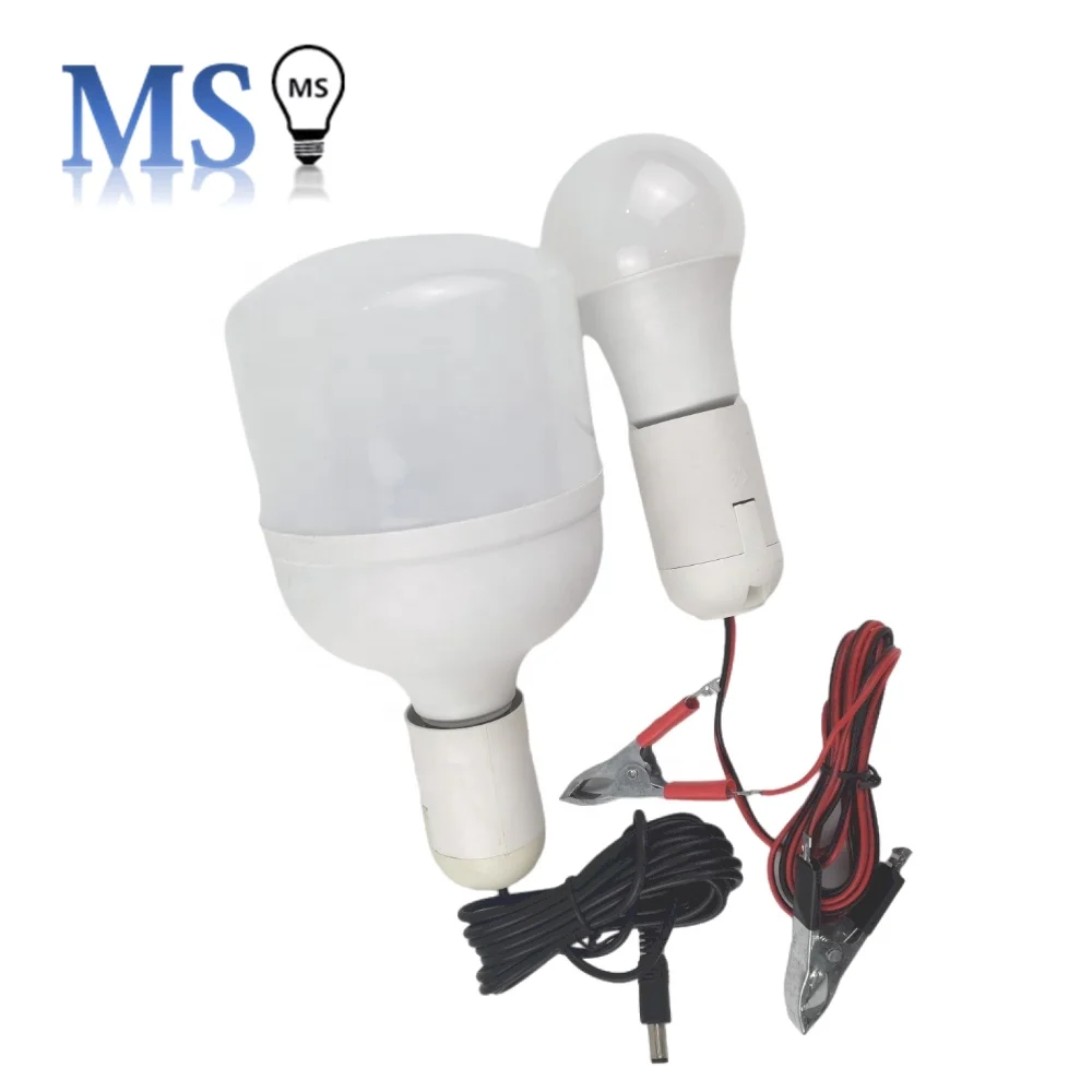 Factory Low Voltage Energy Stock DC12v Led Bulb Lights E27 B22 5W 7W 9W 12W 18W Lamp 12V Led Light Bulb With Clip Wire Switch