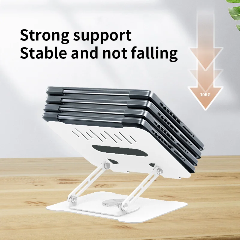 Wholesale Factory Price Foldable Metal Notebook Holder 360 Rotatable Height Adjustable Universal Laptop Stand for MacBook