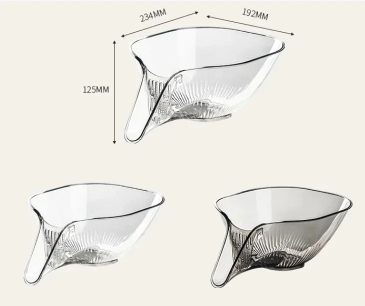 Household Kitchen Drain Bowl Sink Vegetable Basin Fruit Washing  Multifunctional Creative Plastic Fruit Plate