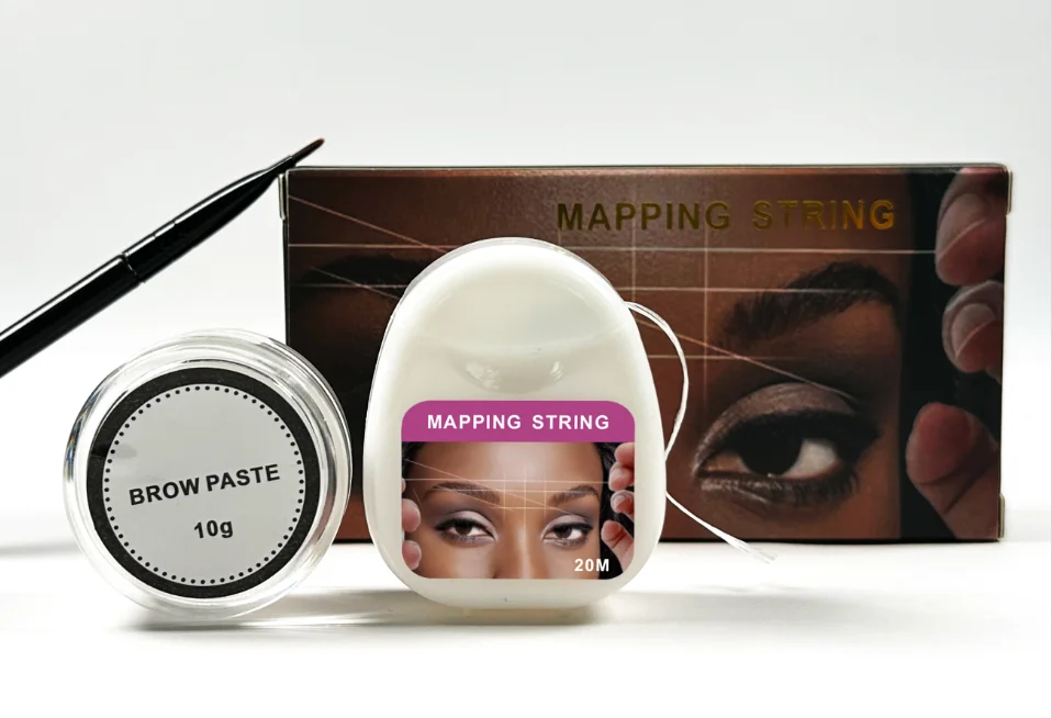 OEM Private label microblading lip white eyebrow brow shaping mapping paste kit with mapping string