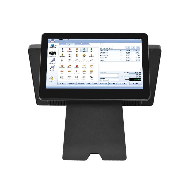 OEM 15.6inch 1920*1080 windows android point of sale pos machine with removable ssd