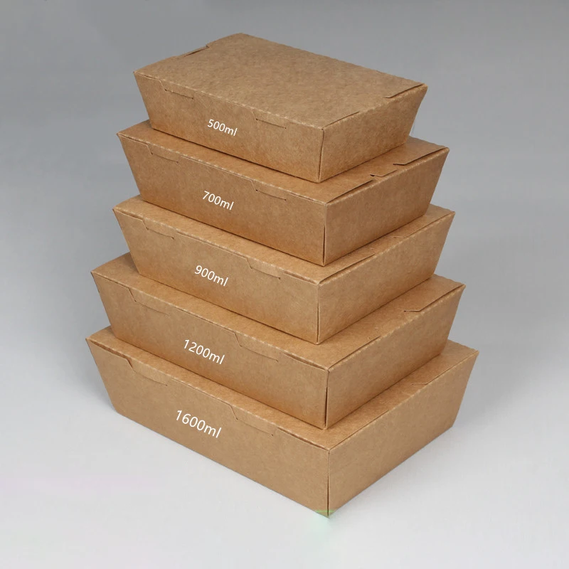 Disposable custom printed white kraft noodle box for food