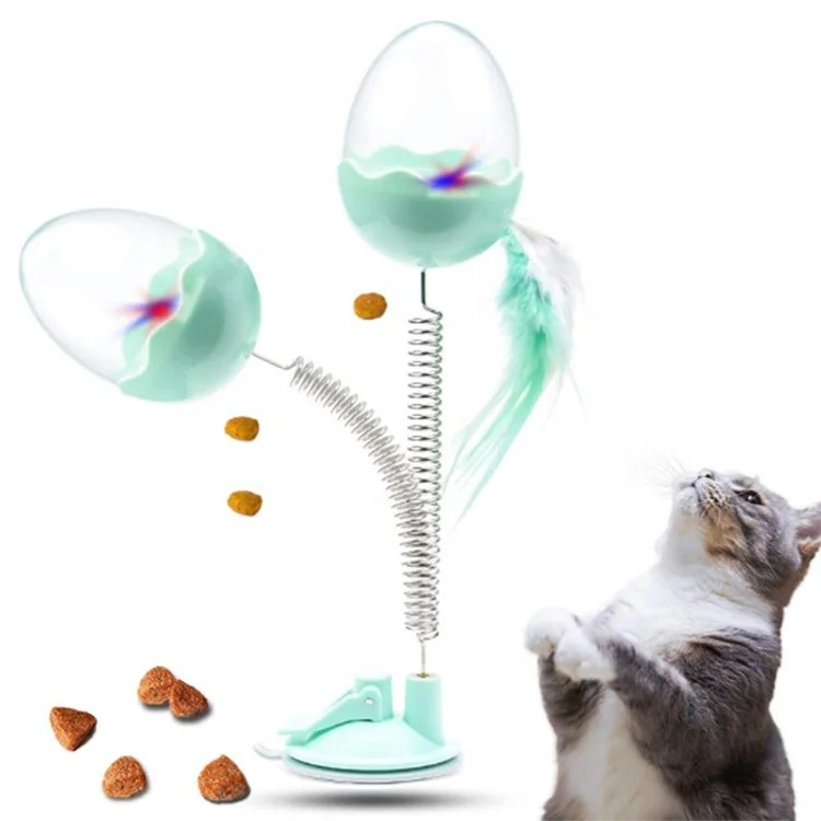  Игрушка для кошек кошачья мята стакан утечки Кошка Интерактивная игрушка присоски головоломка перо забавная